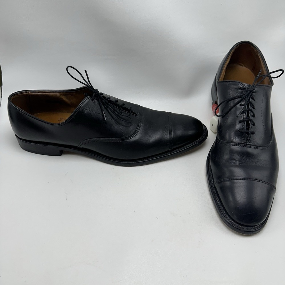 Allen Edmonds Park Avenue 5615 Men 11.5A Black Leather Captoe Oxford Dress Shoes